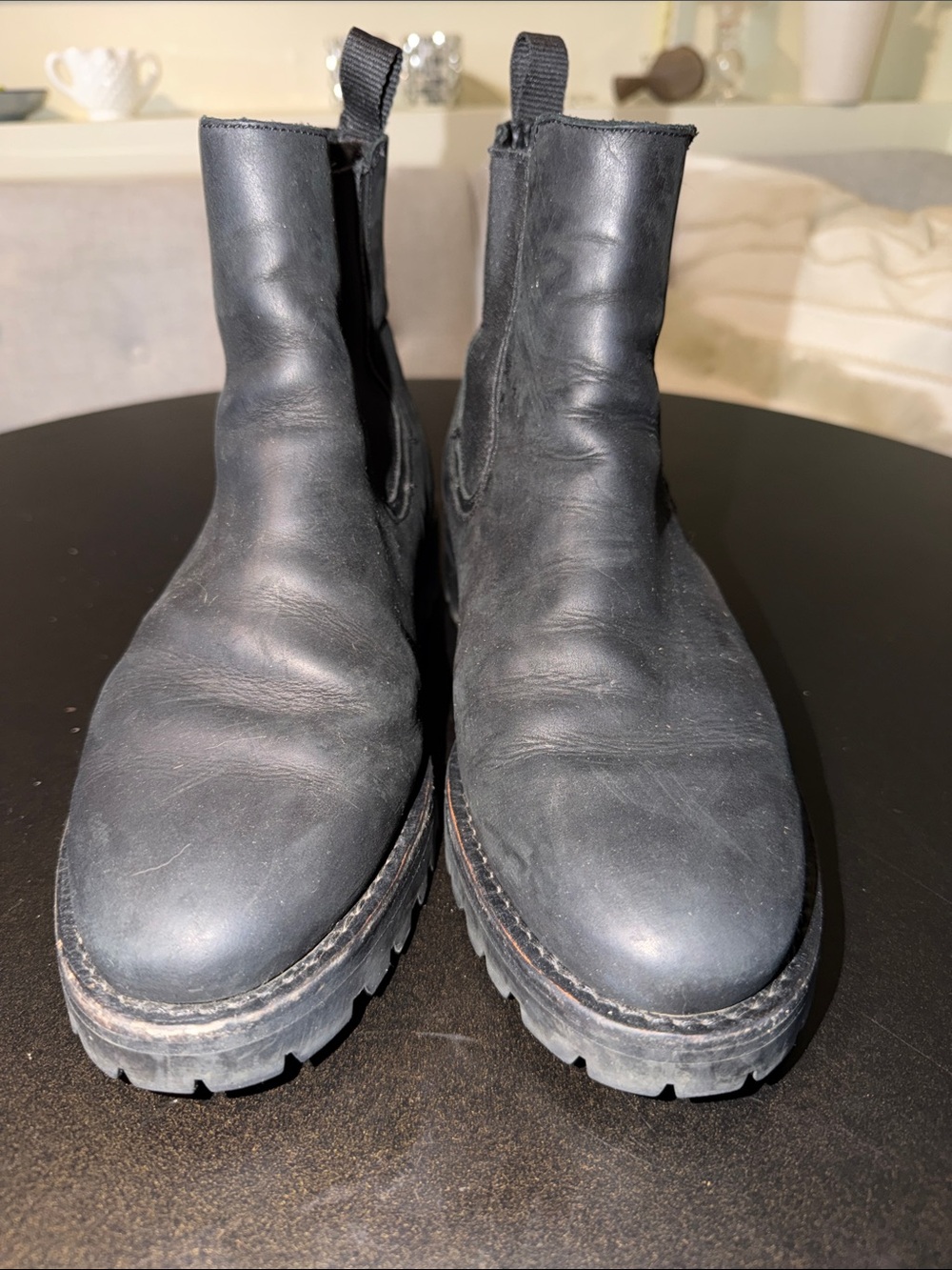 Thursday Boot Company Lug Sole Chelsea‎ Boots Black Leather Women’s 8.5